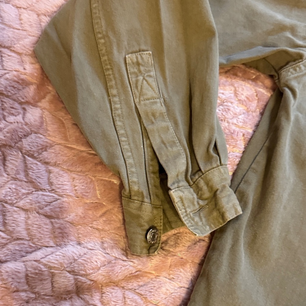 Men's Casual Button Down Shirt - Khaki - Picture 9 of 9